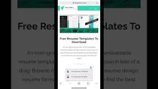 180+ Free Resume Templates to Download Now - Launch Your Job Search"The key points I focused on: