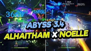 Have you pulled for Alhaitham yet? Alhaitham Hyperbloom, C6 Noelle Spiral Abyss 3.4 - Genshin Impact