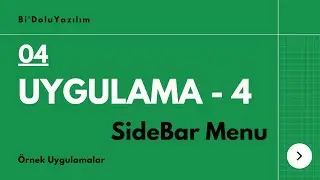 HTML | CSS | Javascript | JQuery || Uygulama -04- SideBar Menu