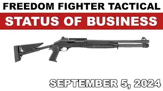 9.5.24 Freedom Fighter Tactical Status News - Flashlight Mounts, Collapsible Stocks, and more!