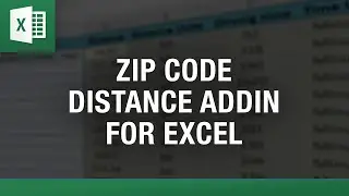Zip Code Distance Addin Excel - Calculate Distance Between Zip Codes in Excel