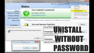 how to uninstall symantec endpoint protection without password