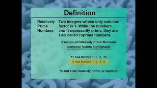 Video Definitions: Primes and Composites: Definition 33