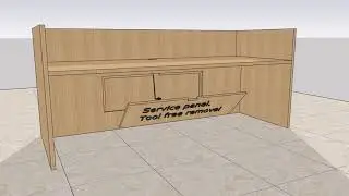 cable chase with tool free service panel