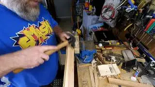 Processing some free hardwood flooring.