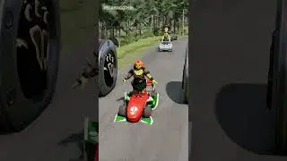 Weird and Crazy Cars Going to Bollard Hand Panda Slap Crush in BeamNG.drive