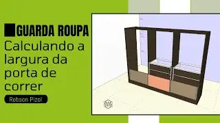 Como eu calculo a largura da porta de correr