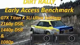 DiRT Rally Ultra Benchmarks - GTX Titan X SLi DSR - 2160p, 1440p & 1080p.