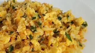 Цветная капуста с яйцом.Рис из цветной капусты.