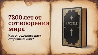 «Расшифровка старославянских церковных книг: раскройте тайны 7200 лет от сотворения мира»
