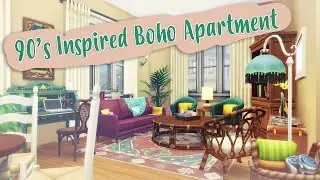 90's Inspired Boho Apartment 💐👩‍👧 | Sims 4 Speedbuild | NOCC