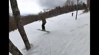 Skiboarding Sunapee Glades 2023 4k 60FPS
