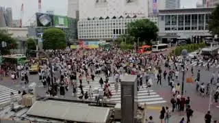 Crosswalk Crowd Japan - Free HD Stock Footage - No Copyright - Crowded City Walking