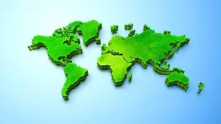 100 Countries with Map and Flag 3D II National Flags of hundred different Countries