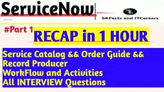 serviceNow service catalog and workflow in 1 hour