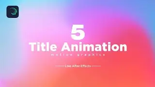 5 Title Text Animation In Alight Motion || AnyWay Motion