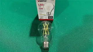 Satco Exposed Filament Clear LED Light Bulbs