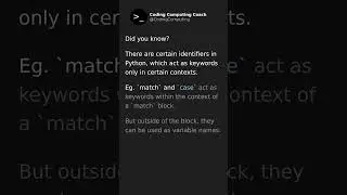 Did you know this fact about some Python keywords?