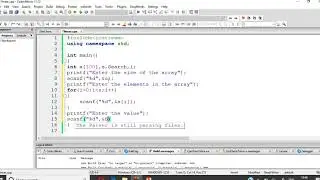 Linear Search program in c(hindi)