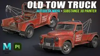 Old Tow Truck | Autodesk Maya + Substance 3D Painter