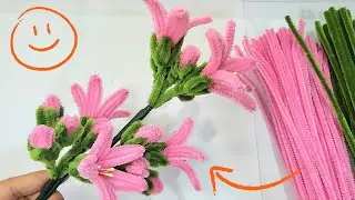 DIY flower | Easy way to make flower with pipe cleaner | Handmade gift ideas tutorial by Sreyneang