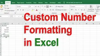 Learn Custom Number Formatting in Excel | Excel Tutorial Part 15/50