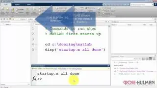 ece180 matlab: Create a startup.m script
