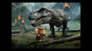Jurassic World visit by cat