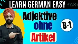 Best German Language Course Online(in Hindi) | German B1 Course | Adjektive ohne Artikel(B-1)