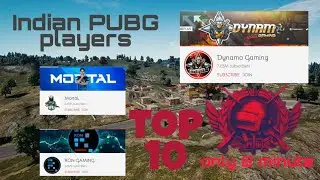 Top 10 pubg players in India || Indian pubg players || Dynamo gaming || Mortal || Carryislive