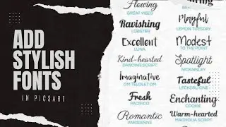 How to Add stylish fonts in PicsArt for free.