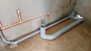 bathroom pipe fixing before concreating water proofing