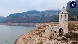 Las entrañas del pantano de Sau, el corazón de la sequía en Catalunya