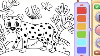 Coloring the fierce leopard.