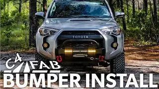 Ep36 - C4 BUMPER INSTALL on 4Runner, Testing, Lights, Winch and GETTING STUCK!!