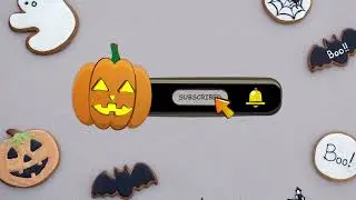 Halloween Animated Subscribe Button Pumpkin Overlay Animation for Youtube Channel