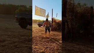 The last Apache Crowndancer aka The Clown giving everyone a wake up alert.
