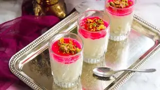 Rose Mahalabia Pudding | Persian Easy Milk - Rose Pudding Recipe