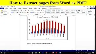 How to Extract pages from Word as PDF | word training episode 1