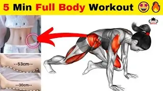 5 Min Full Body Workout 🤩🔥| Loss Full Body Weight | Slim Body Workout  (No Equipment & No Gym)