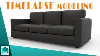 Timelapse MAYA Modeling - Sofa Speedart