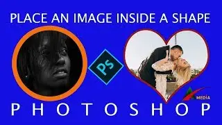 How to place an image inside of a shape in PHOTOSHOP