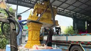 ឡានស្ទូចផ្ទះថ្មីសម្រាប់លោកយាយ🙏🏻 / Kh Vlog
