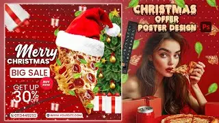 Photoshop Tutorial | Christmas Offer Poster Design