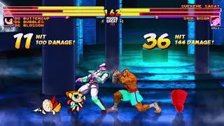 [Mugen GAME] HD DG Buttercup, Bubbles, Blossom Vs Supreme Sagat, Shin Bison