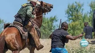 U.S Border patrol agents using whips against Haitian migrants in Texas
