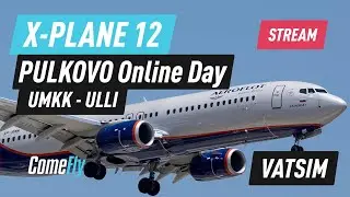 X-Plane 12 / Zibo 738 v.2.9 / Pulkovo Online Day / UMKK - ULLI
