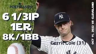 [ALDS] Gerrit Cole | Oct 11, 2022 | MLB highlights