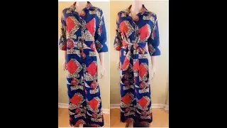 How to make a shirt dress (Cutting and stitching)