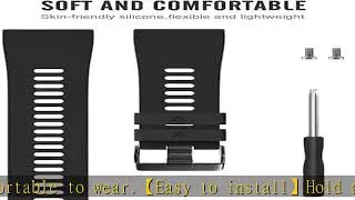 Meifox Compatible with Garmin Forerunner 35 Band,Solf Silicone Replacement Bands for Garmin Forerun